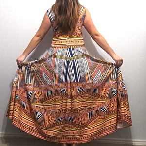 Bright Colored Boho Jumei Yifang Dress (M)